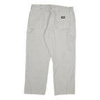 DICKIES Mens Cotton Blend Relaxed Beige Trousers W36 L30 Workwear Utility