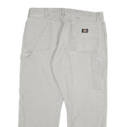 DICKIES Mens Cotton Blend Relaxed Beige Trousers W36 L30 Workwear Utility
