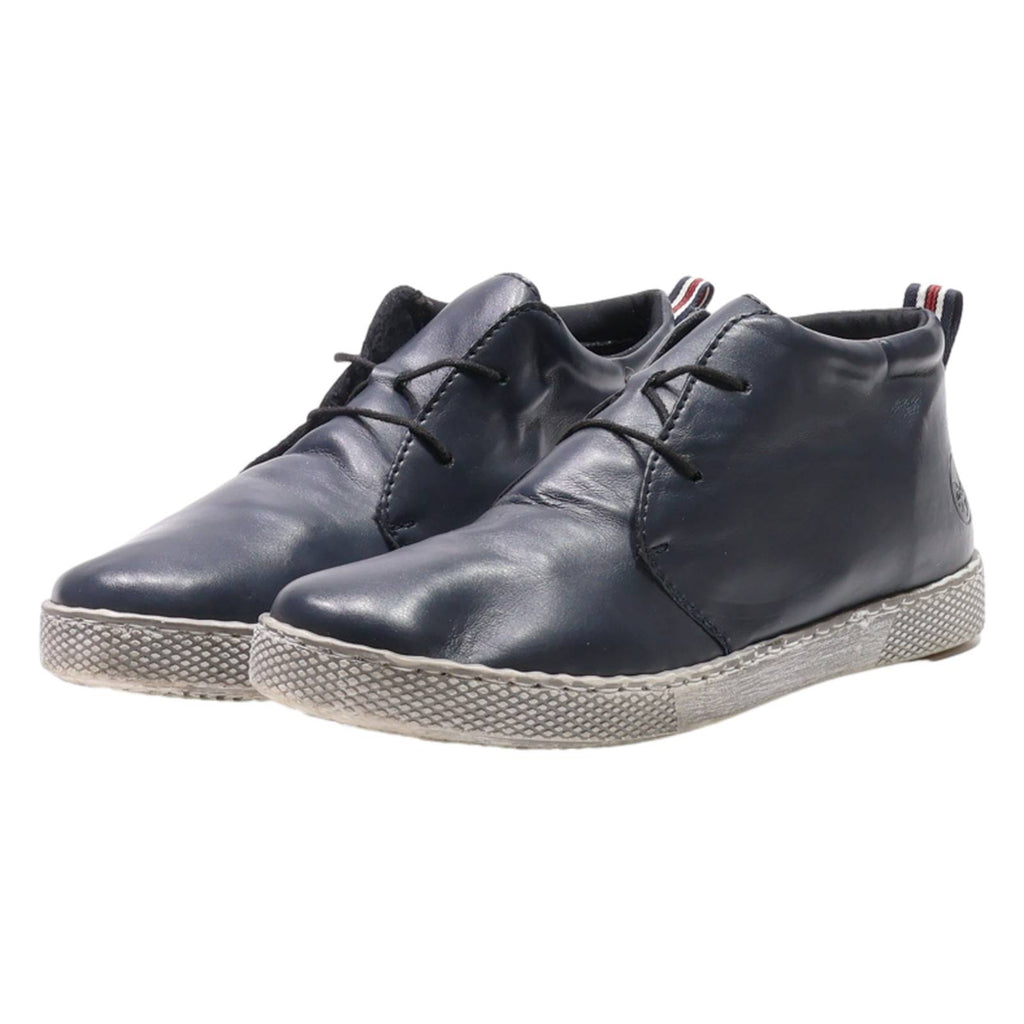 RIEKER Moccasin Shoes Blue Leather Mens UK 6.5