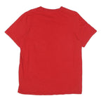 ADIDAS Mens Red Graphic T-Shirt M Short Sleeve Crew Neck Cotton Blend Casual
