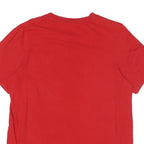 ADIDAS Mens Red Graphic T-Shirt M Short Sleeve Crew Neck Cotton Blend Casual