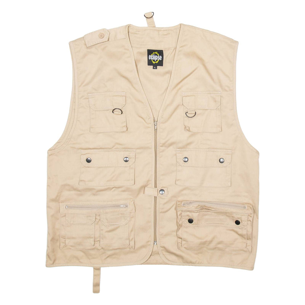 ECLIPSE Utility Mens Military Gilet Beige XL