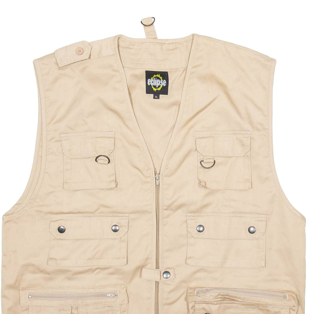 ECLIPSE Utility Mens Military Gilet Beige XL