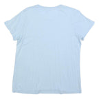 CHAMPION Womens Light Blue Cotton Blend Classic T-Shirt L Short Sleeve Crew Neck