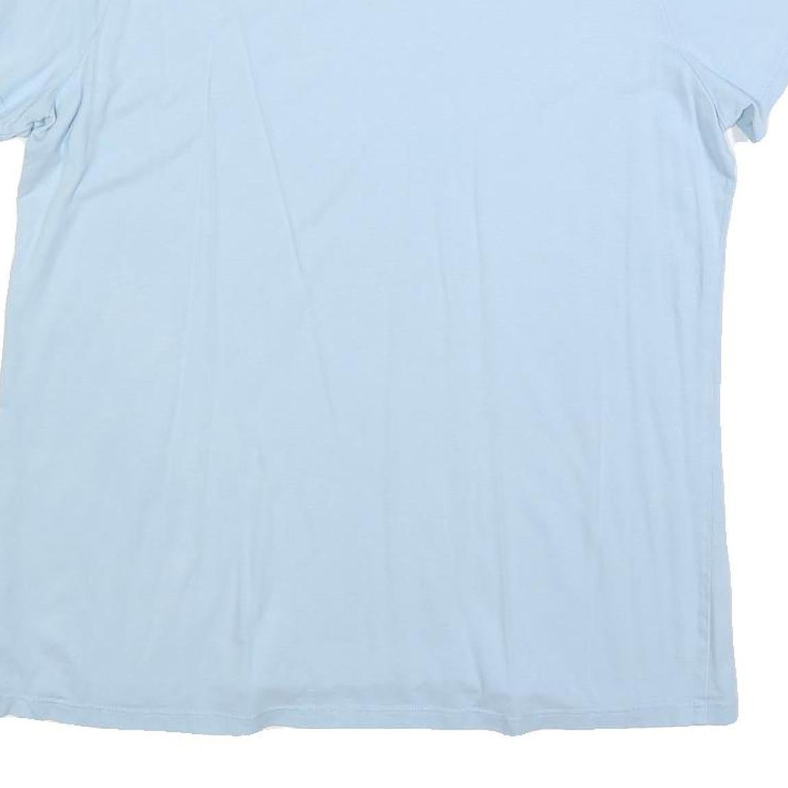 CHAMPION Womens Light Blue Cotton Blend Classic T-Shirt L Short Sleeve Crew Neck