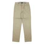 DOCKERS Mens Cotton Blend Beige Regular Fit Straight Leg Trousers W27 L29
