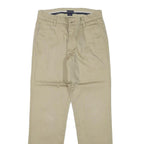 DOCKERS Mens Cotton Blend Beige Regular Fit Straight Leg Trousers W27 L29