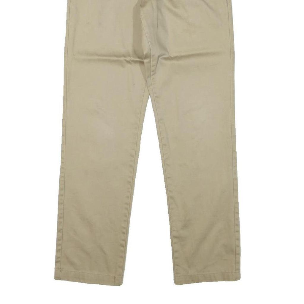 DOCKERS Mens Cotton Blend Beige Regular Fit Straight Leg Trousers W27 L29