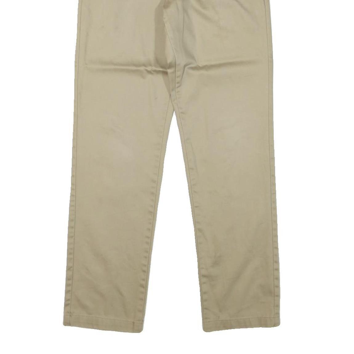 DOCKERS Mens Cotton Blend Beige Regular Fit Straight Leg Trousers W27 L29