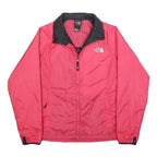 THE NORTH FACE Womens Red And Black Outdoor Jacket M Polyester Zip Plain