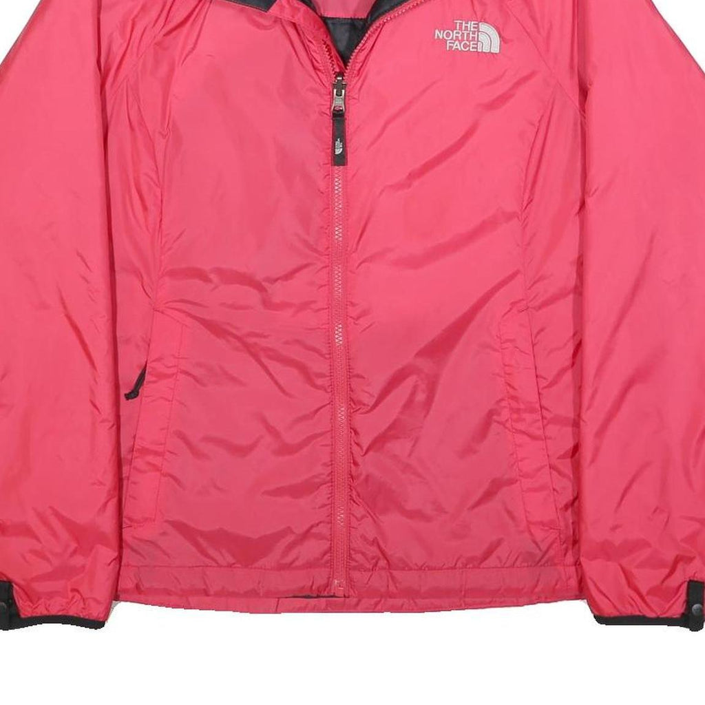 THE NORTH FACE Womens Red And Black Outdoor Jacket M Polyester Zip Plain