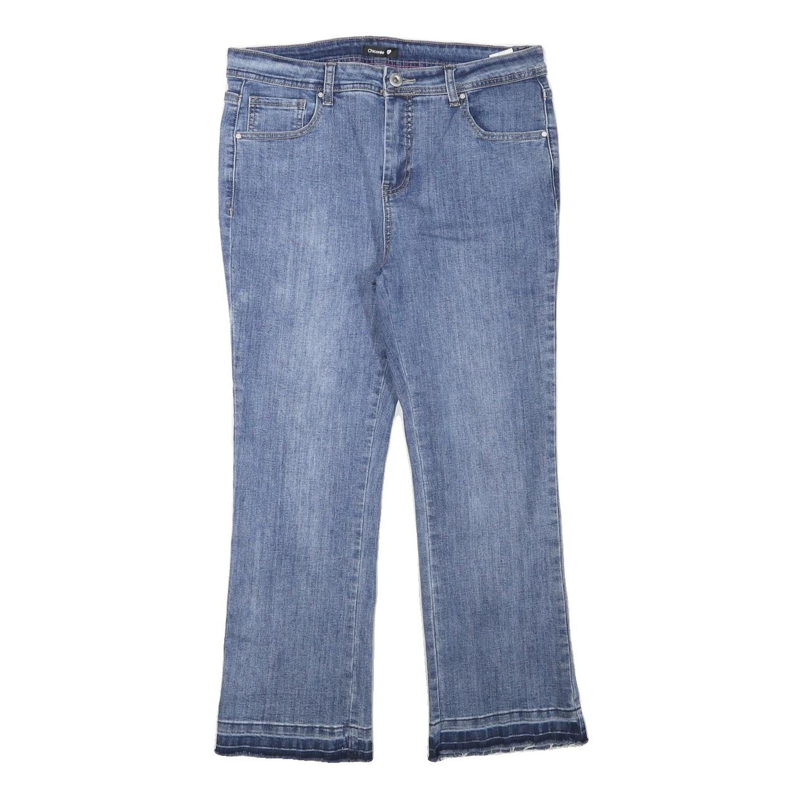 CHICOREE Womens Jeans Blue Regular Straight Denim Medium W31 L25 Casual