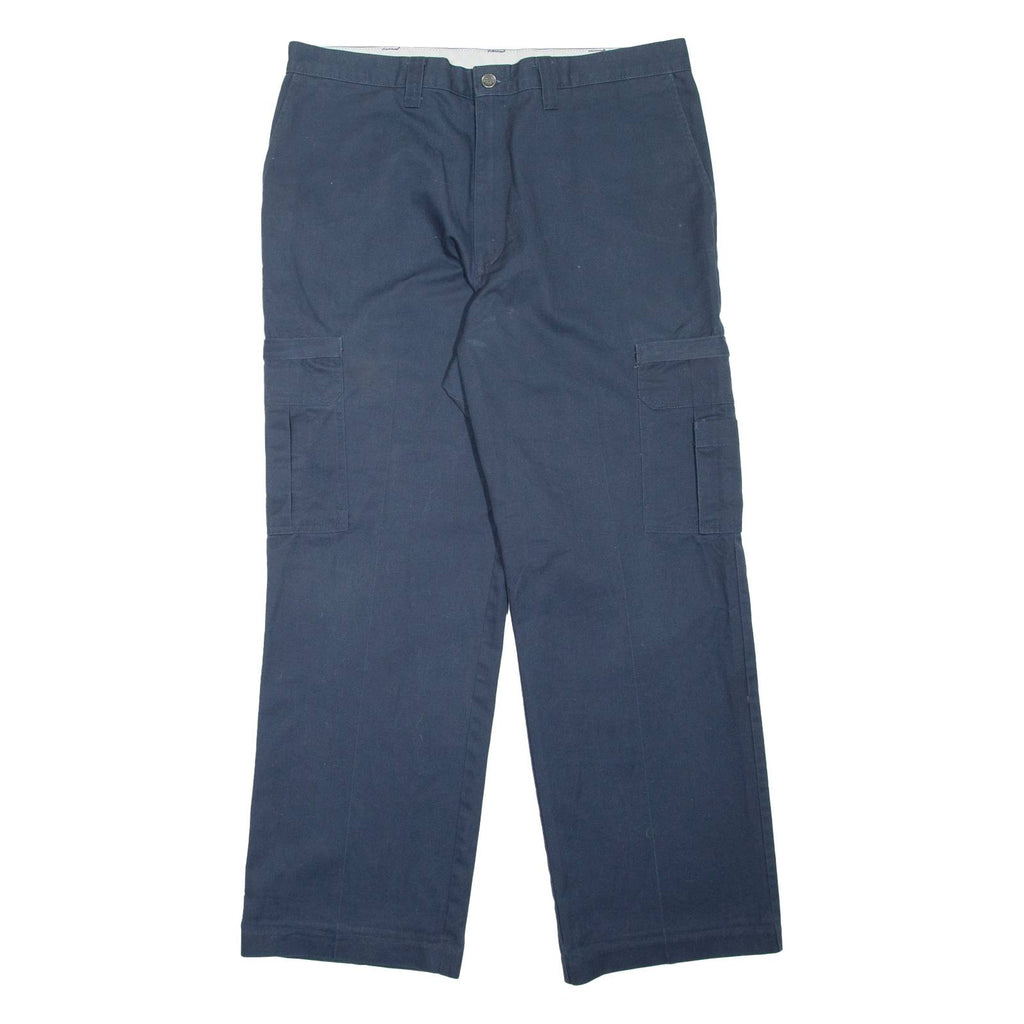 DICKIES Cargo Workwear Mens Trousers Blue Loose Straight W38 L32