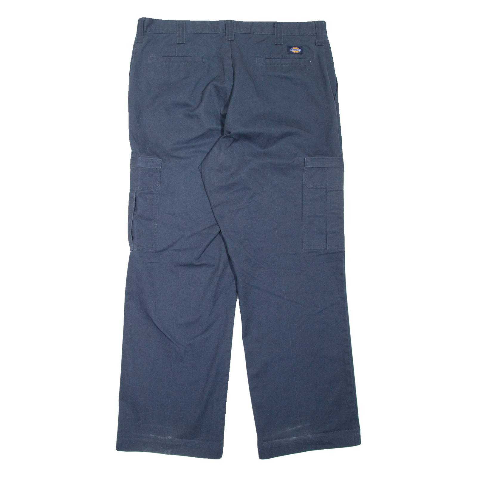 DICKIES Cargo Workwear Mens Trousers Blue Loose Straight W38 L32