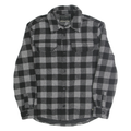 JACHS Mens Black & Grey Check Button Jacket M Polyester Blend Casual Shirt