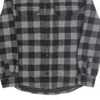 JACHS Mens Black & Grey Check Button Jacket M Polyester Blend Casual Shirt