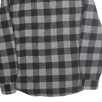 JACHS Mens Black & Grey Check Button Jacket M Polyester Blend Casual Shirt
