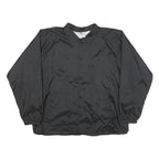 AUGUSTA Womens Black Button Jacket XL Polyester Blend Plain Lightweight Anxious