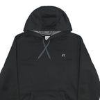 RUSSELL ATHLETIC Mens Black Pullover Hoodie M Lightweight Fleece Drawstring