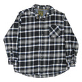ANCHORACE Mens Black & White Check Shirt 2XL Long Sleeve Cotton Blend Casual