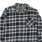 ANCHORACE Mens Black & White Check Shirt 2XL Long Sleeve Cotton Blend Casual