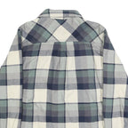 CARHARTT Womens Blue & Cream Check Jacket XS Cotton Blend Button Closure Casual