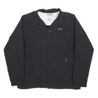 REEBOK Womens Black Zip Jacket UK 12 Polyester Blend Plain Lightweight