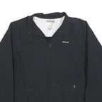 REEBOK Womens Black Zip Jacket UK 12 Polyester Blend Plain Lightweight