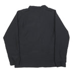 REEBOK Womens Black Zip Jacket UK 12 Polyester Blend Plain Lightweight