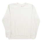 NIKE Womens White Cotton Blend Crew Neck UK 12 Sweatshirt Pullover