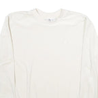 NIKE Womens White Cotton Blend Crew Neck UK 12 Sweatshirt Pullover