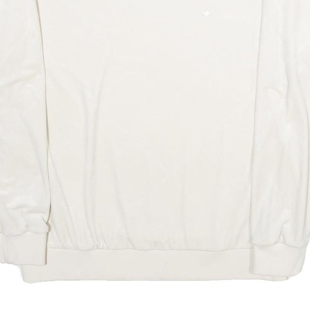 NIKE Womens White Cotton Blend Crew Neck UK 12 Sweatshirt Pullover