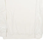 NIKE Womens White Cotton Blend Crew Neck UK 12 Sweatshirt Pullover