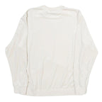 NIKE Womens White Cotton Blend Crew Neck UK 12 Sweatshirt Pullover