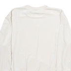 NIKE Womens White Cotton Blend Crew Neck UK 12 Sweatshirt Pullover