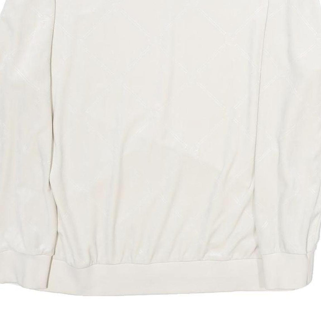 NIKE Womens White Cotton Blend Crew Neck UK 12 Sweatshirt Pullover