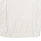 NIKE Womens White Cotton Blend Crew Neck UK 12 Sweatshirt Pullover