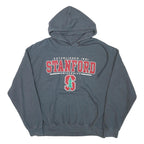 GILDAN Mens Grey Stanford University Pullover Hoodie L Cotton Blend Casual
