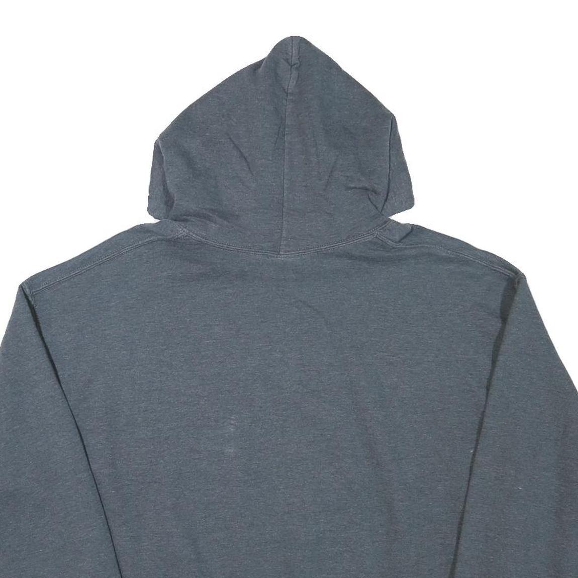 GILDAN Mens Grey Stanford University Pullover Hoodie L Cotton Blend Casual