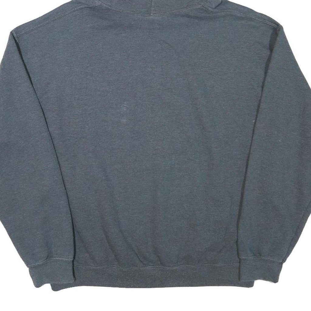 GILDAN Mens Grey Stanford University Pullover Hoodie L Cotton Blend Casual