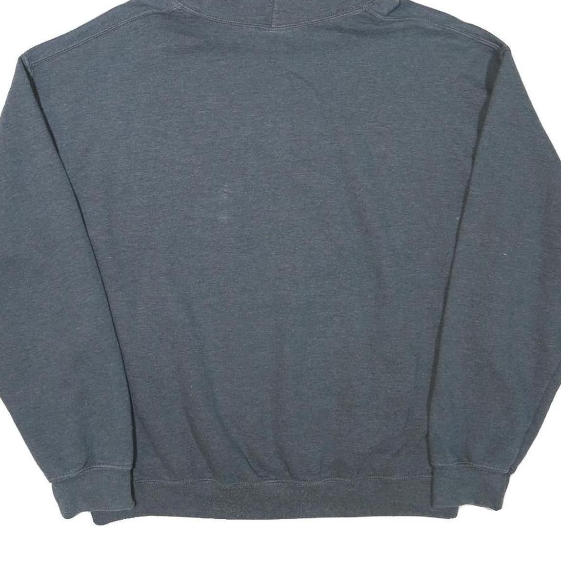 GILDAN Mens Grey Stanford University Pullover Hoodie L Cotton Blend Casual