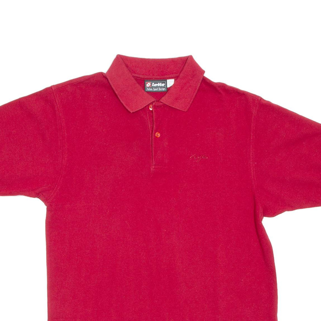 LOTTO Mens Polo Shirt Red S