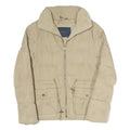 ZARA Womens Beige Lightweight Puffer Jacket M Polyester Blend Casual Outerwear