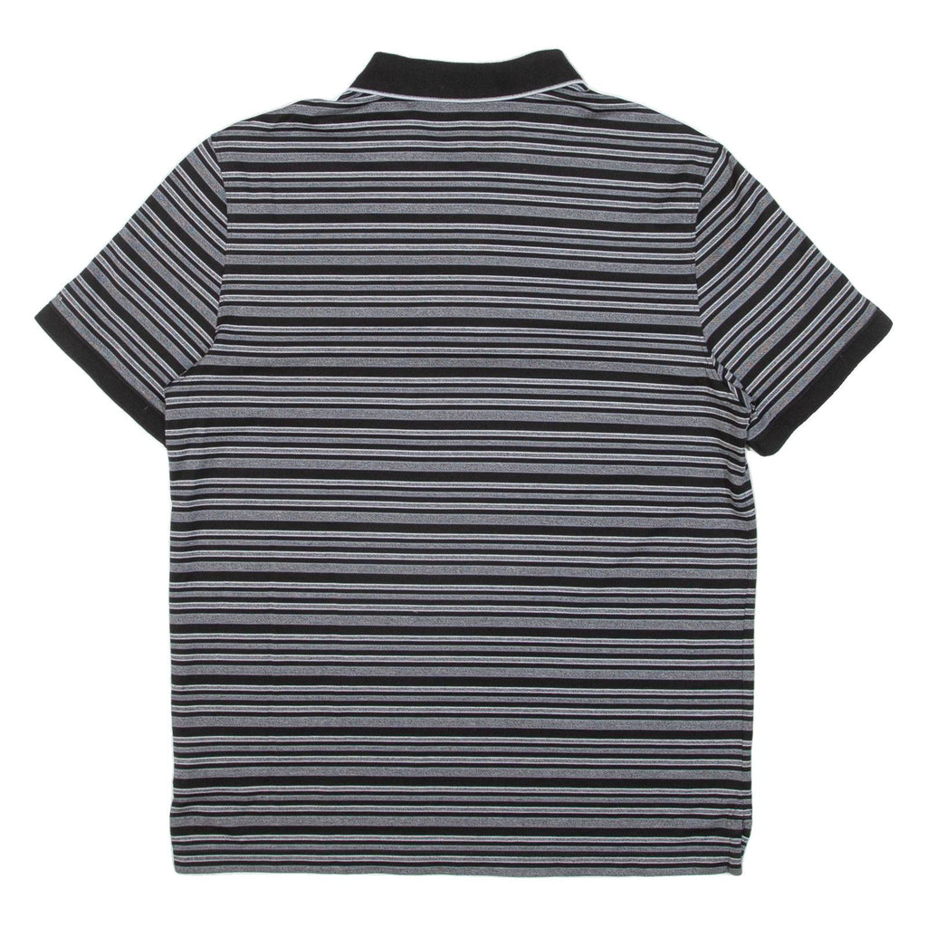 CALVIN KLEIN Mens Polo Shirt Grey Striped M