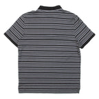 CALVIN KLEIN Mens Polo Shirt Grey Striped M