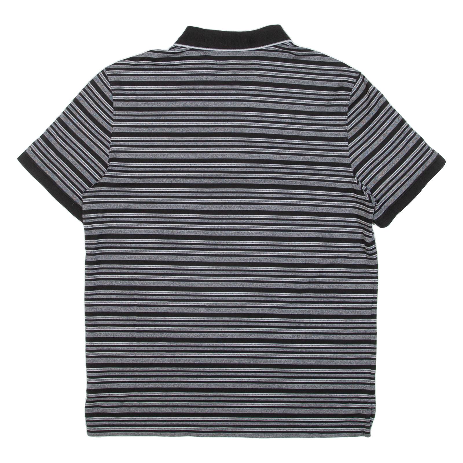 CALVIN KLEIN Mens Polo Shirt Grey Striped M