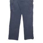 CARHARTT Mens Cotton Blend Blue Relaxed Fit Cargo Trousers W30 L29 Workwear