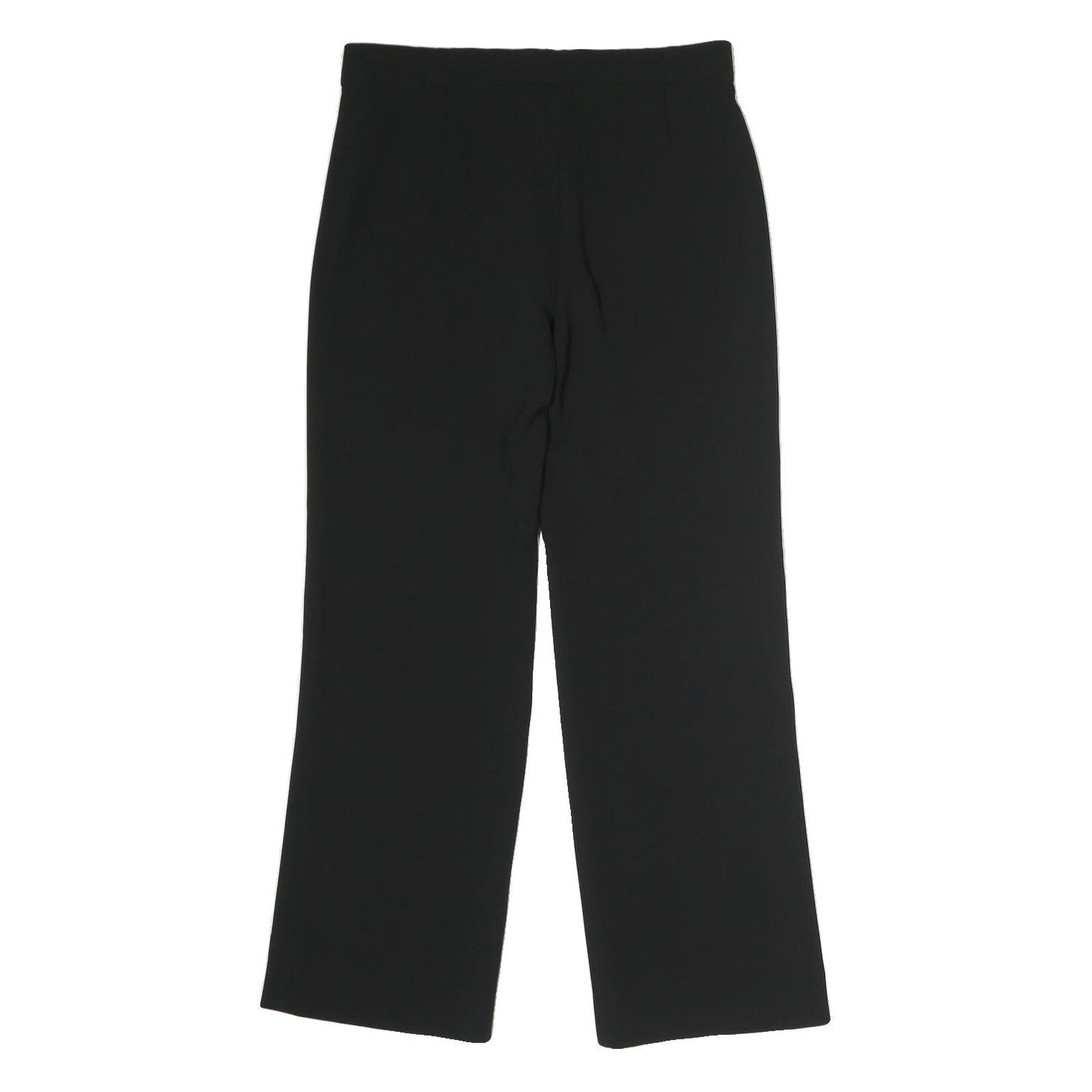 MAX MARA STUDIO Womens Cotton Blend Black Regular Straight Trousers W30 L30