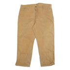 DICKIES Mens Jeans Beige Regular Straight Denim W40 L29 Workwear Pockets Zip