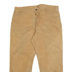 DICKIES Mens Jeans Beige Regular Straight Denim W40 L29 Workwear Pockets Zip